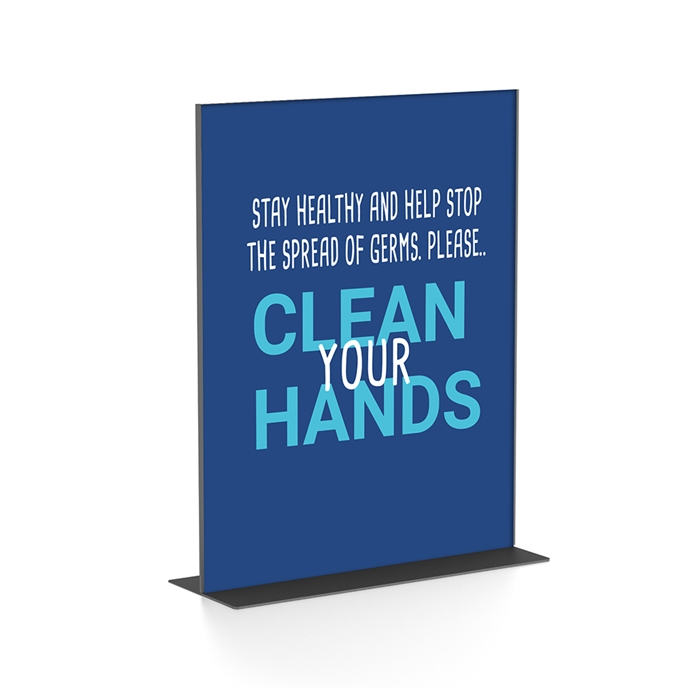 Counter Top Sign Back custom printed for business display sku BDCTSB