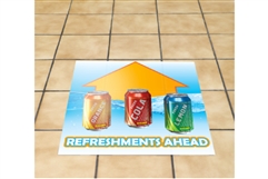 Floor Graphics - Custom Printed sign for business display sku SPCFG