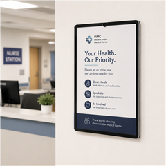 Acrylic Wall Sign Holder with Slide-In Insert
