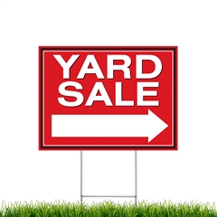 Yard Signs - Sale corrugated plastic sign with stakes sku spysyrdsale